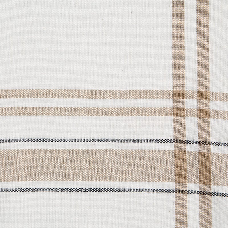 DII French Stripe Dining Table Collection Farmhouse Style Table Runner, 14x72 Inches, White Chambray - Image 2