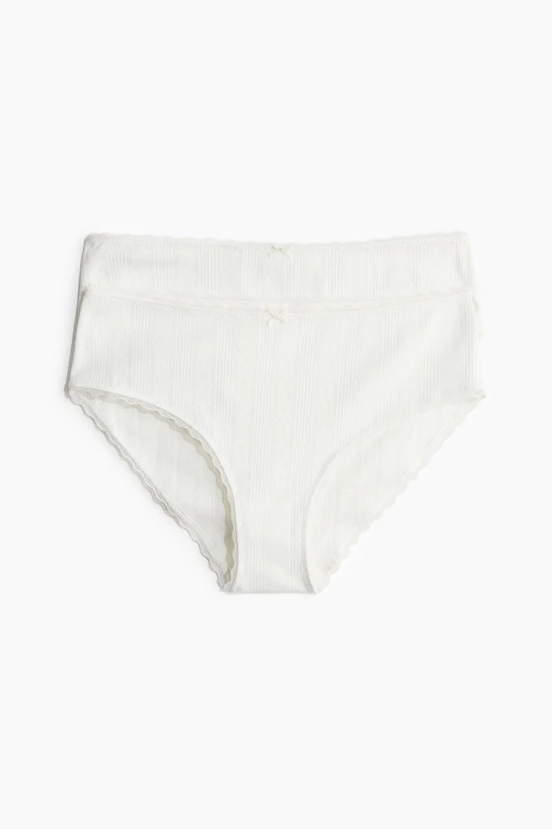 H&M 2-Pack Pointelle Hipster Briefs