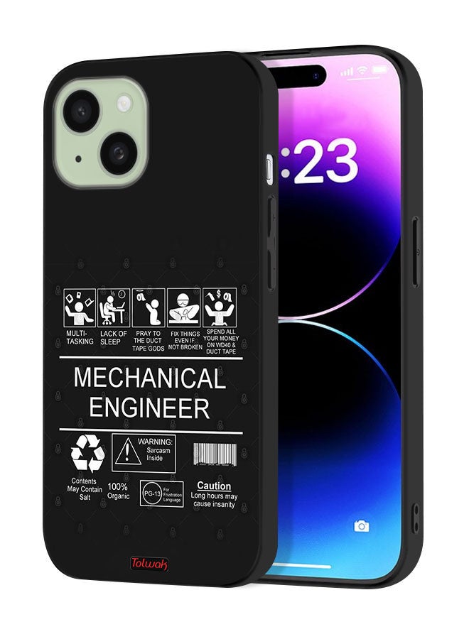 Tolwak Apple iPhone 15 Protective Case Cover Mechanical Engineer Sticker - Image 1