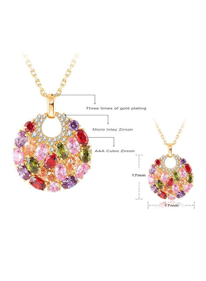 NIBEMINENT Gold Plated Zircon Bridal Jewelry Set - Image 3