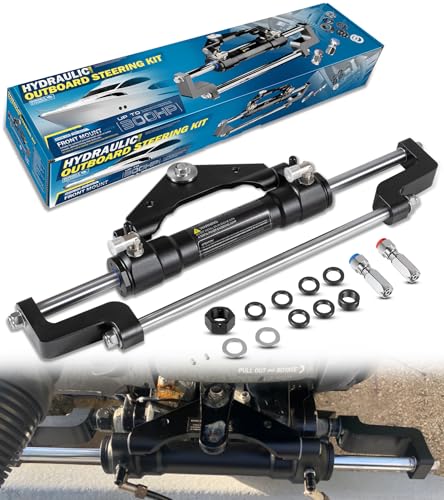Bonbo HC53453 Front Mount Outboard Hydraulic Steering Cylinder Kit with TwoWay Lock Valve and ORB Fittings Fits for any 300HP OutboardPowered Boats Max Working Pressure 103Mpa1500PSI - Image 1