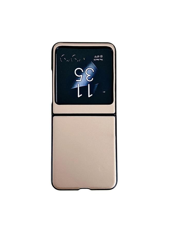 S-TOP Case For Motorola Razr 50 Solid Color Leather Texture Phone Case - Image 1