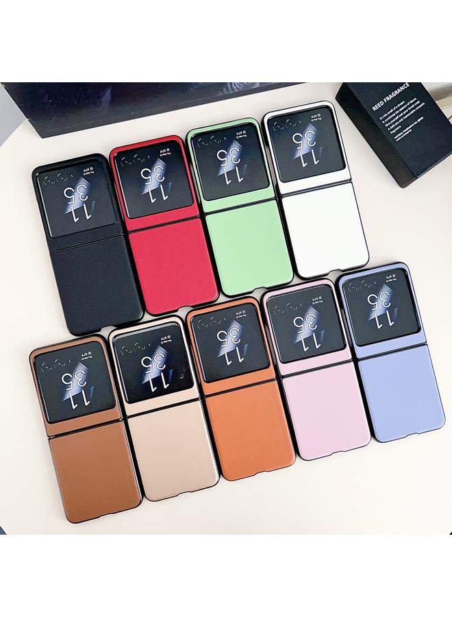 S-TOP Case For Motorola Razr 50 Solid Color Leather Texture Phone Case - Image 4