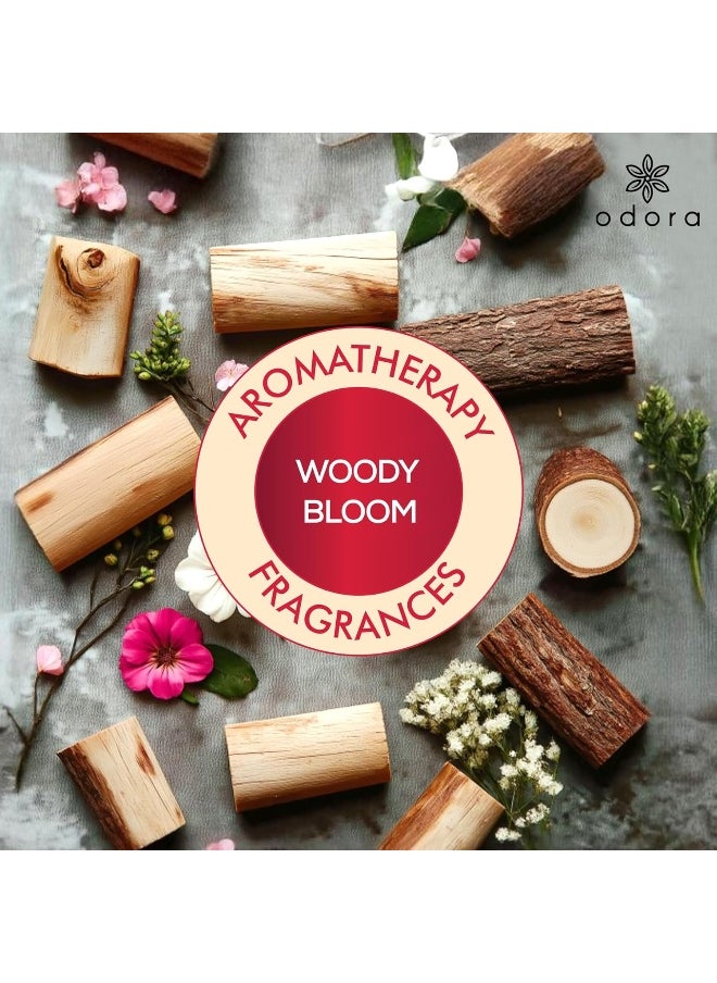 Odora Liquidless Reed Diffuser - Woody Bloom, Infused with Essential Oils, Long Lasting Fragrance Lasts Upto 30 Days, No Burn & No Oil, Biodegradable, Room Freshener for Home, 6 Wooden Reeds  - Image 3