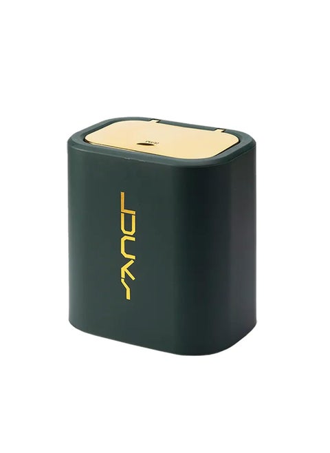 YAGVIZ Modern Plastic Mini Trash Can with Lid Wastebasket for Bathroom Vanity Desktop Tabletop or Coffee Table Small Table Top Plastic Covered Garbage Bin for Desk Top