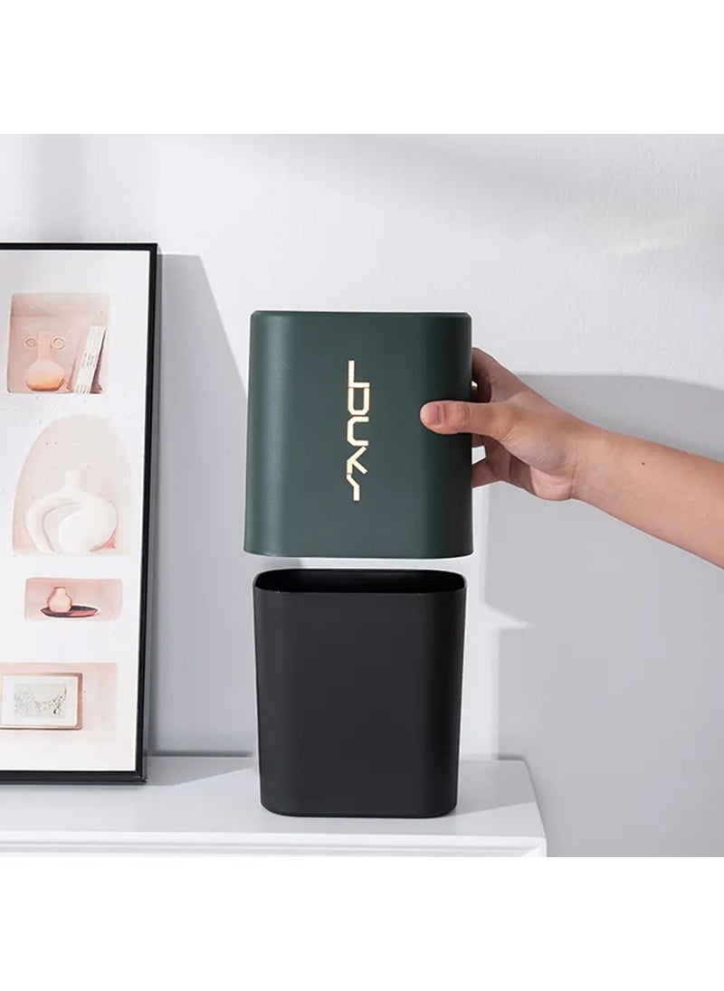 YAGVIZ - YAGVIZ Modern Plastic Mini Trash Can with Lid Wastebasket for Bathroom Vanity Desktop Tabletop or Coffee Table Small Table Top Plastic Covered Garbage Bin for Desk Top - Image 1