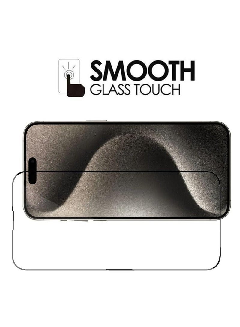 SHOPI Screen Protector for iPhone 15 Pro Max tempered glass screen protector 9H hardness scratch resistance iPhone 15 Pro Max full glue edge to edge glass (iPhone 15 Pro Max, Clear) - Image 4