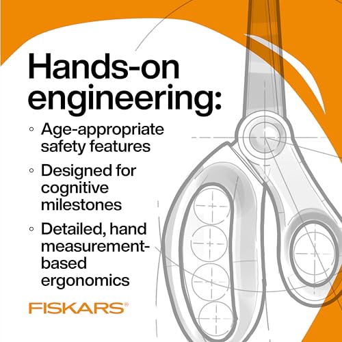 Fiskars 7" Student Scissors for Kids Ages 12-14, Scissors for School or Crafting, Back to School Supplies, Purple - Image 4