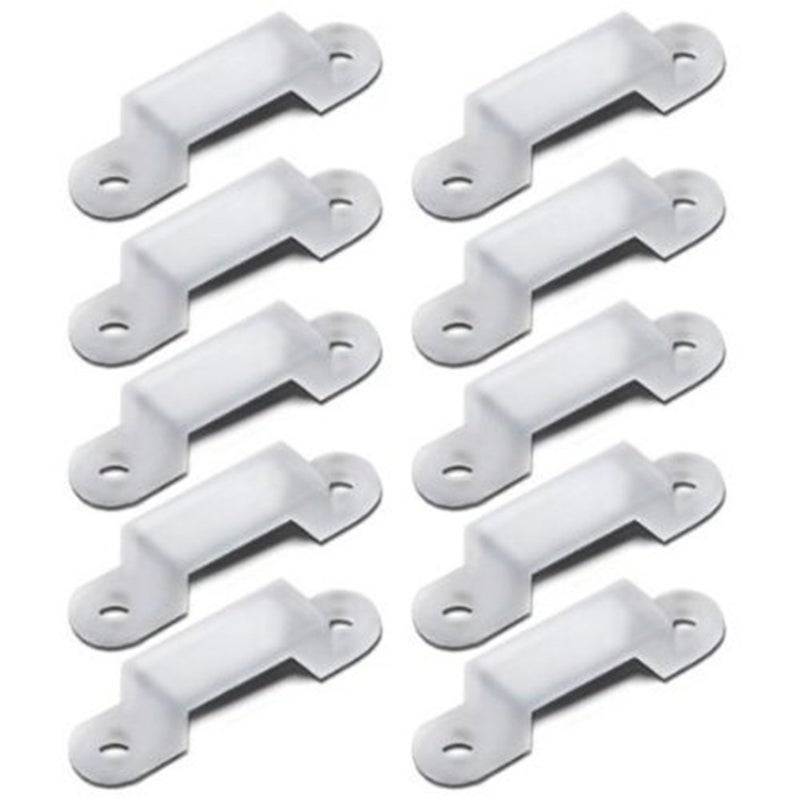 10 PACK 13mm050inch Translucence Silicone Mounting Bracket for LED Strip Lights