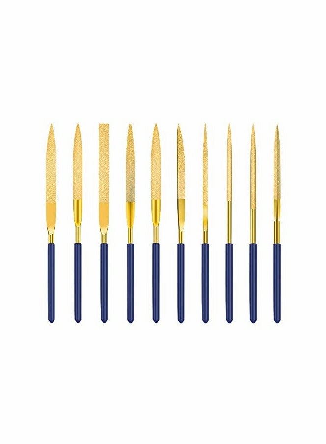 KASTWAVE Titanium Coated File Set, Multipurpose Diamond Needle Files Tool 10pcs - Image 1
