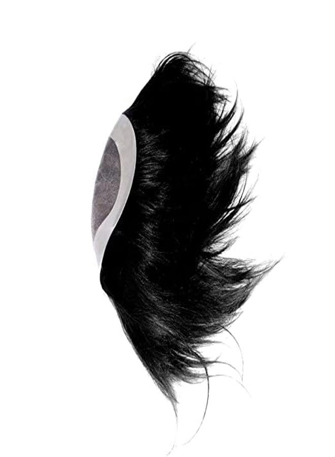 Fully Normal Monofilament Human Hair Patch/Wig for Men (8x6, Dark Brown) - Image 4