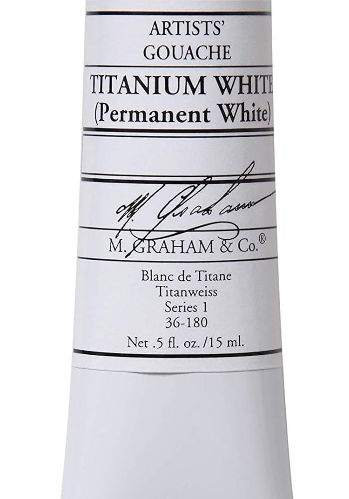 M. Graham & Co. Titanium White Artists' Gouache Paint - 0.5 Fl Oz Tube - Image 1