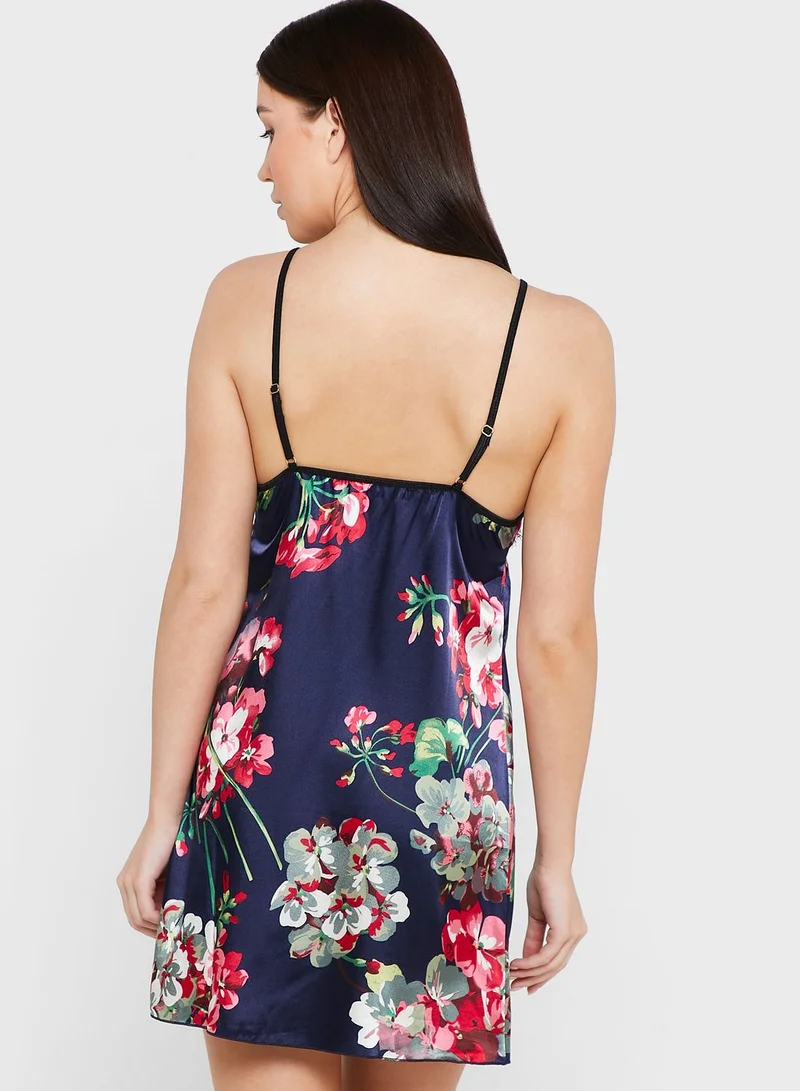 ELLA Printed Slip Dress