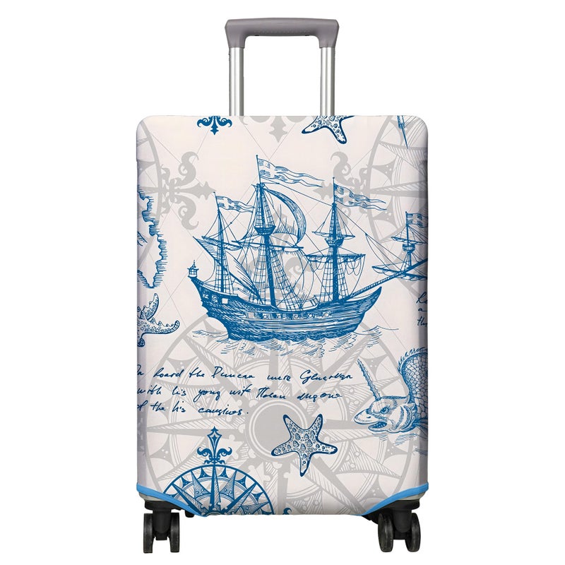 PtRug Travel Luggage Cover Suitcase Protector Fits 1832 Inch Wheel Covers PatternedTravel Related Items Flower Luggage Protector Elastic L - Image 2