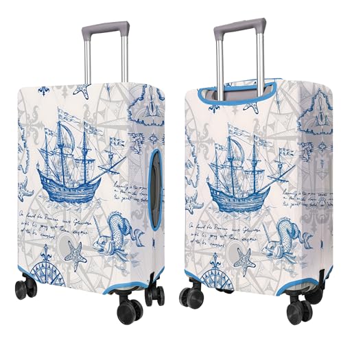 PtRug Travel Luggage Cover Suitcase Protector Fits 1832 Inch Wheel Covers PatternedTravel Related Items Flower Luggage Protector Elastic L - Image 3