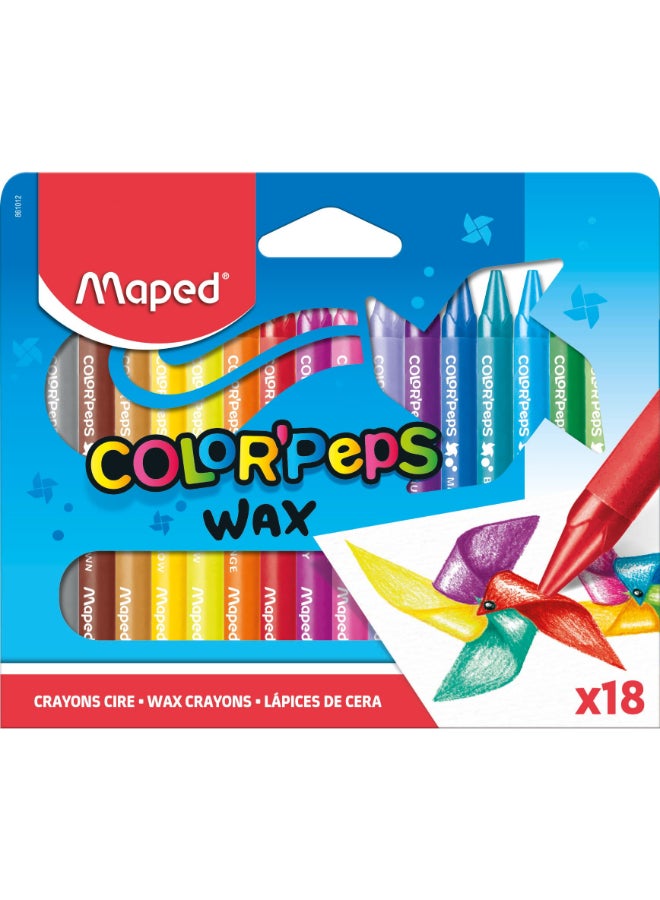Maped WAX CRAYONS COLOR PEPS X18