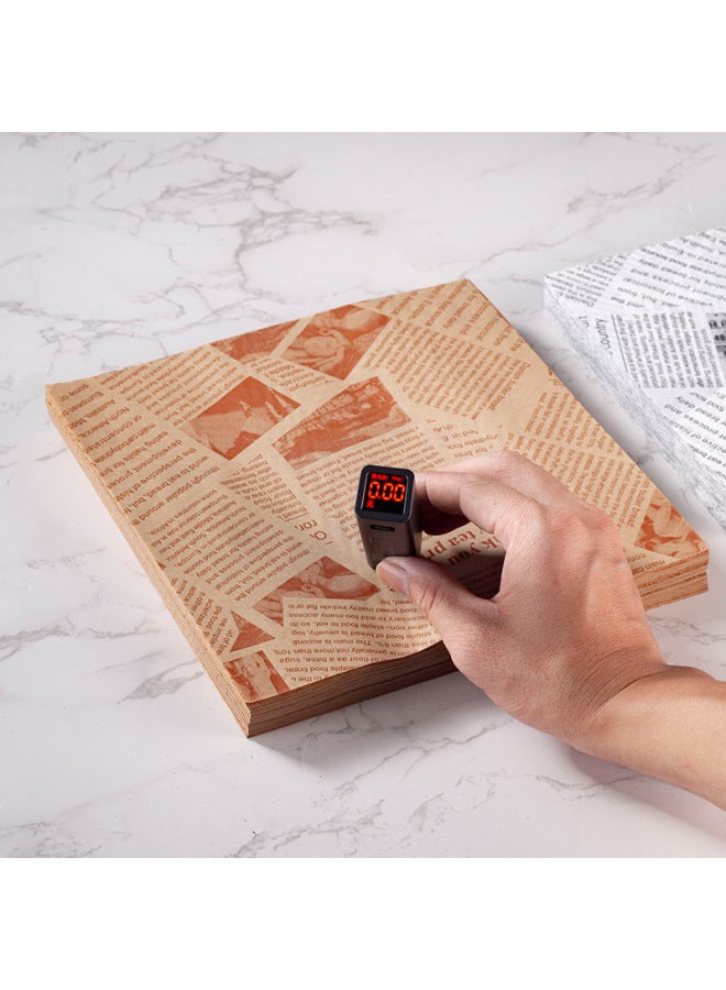 American-style Oil-proof Paper Fried Chicken Fries Hamburger Paper Oil-proof Oil-absorbing Paper Baking Oil Paper Sandwich Wrapping Paper Newspaper-Color:50 Sheets/pack-Specifications:Brown (printed Newspaper) 30*20cm - Image 3
