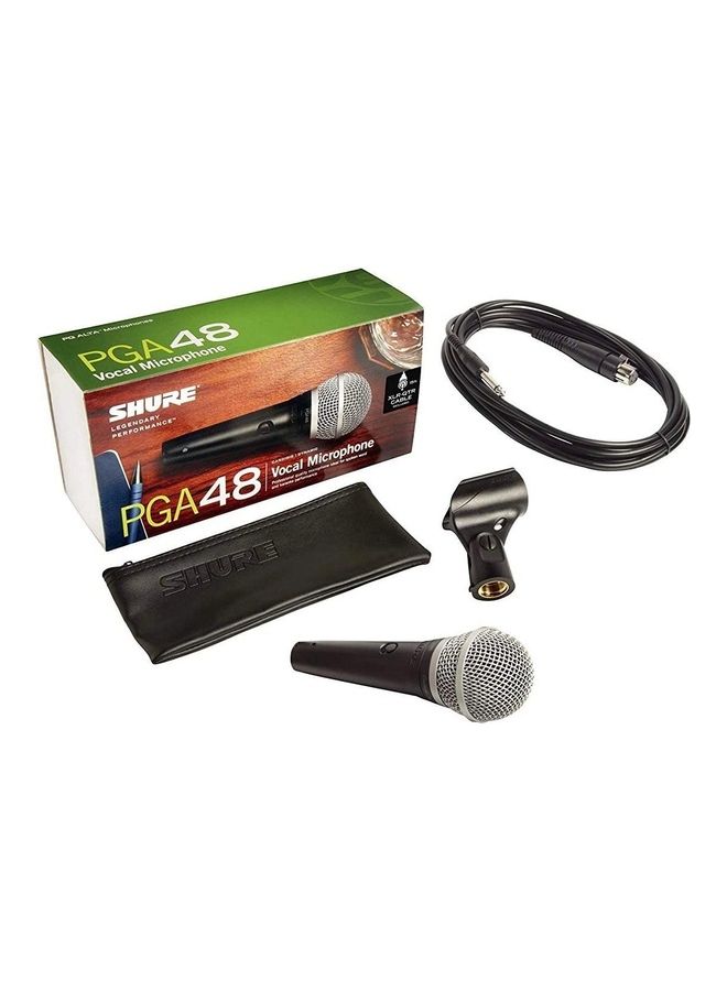 Shure PGA48 Dynamic Vocal Microphone (XLR to 1/4" Cable) PGA48-QTR-E Black - Image 2