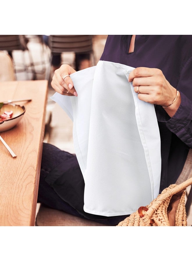 Utopia Home [24 Pack, White] Cloth Napkins 17x17 Inches, 100% Polyester Hemmed Edges, Washable and Reusable Ideal for Parties, Weddings and Dinners - Image 5