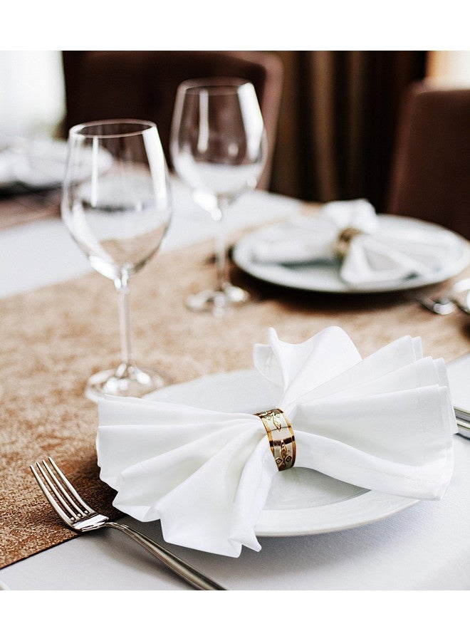 Utopia Home [24 Pack, White] Cloth Napkins 17x17 Inches, 100% Polyester Hemmed Edges, Washable and Reusable Ideal for Parties, Weddings and Dinners - Image 3