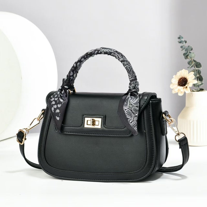 New Style Spliced ​​Small Fragrant Bag, High-Looking Contrasting Color Fashion Handbag, Simple Shoulder Bag, Crossbody Bag - Image 3