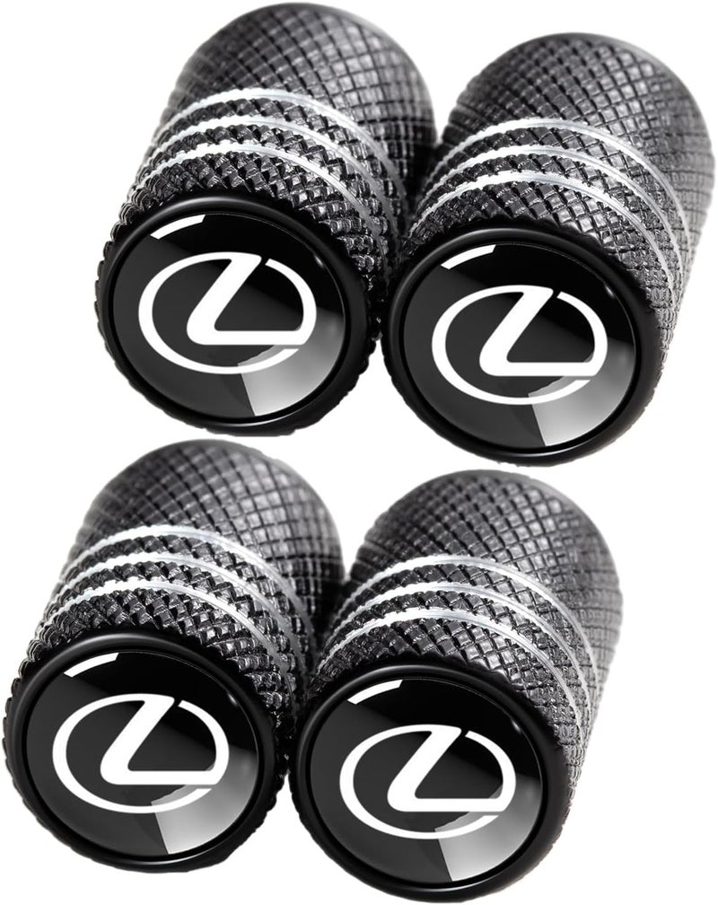 TACOMA Tire Valve Stem Cap Cover Fit Lexus RX ES GS LS NX RS GX LX RC LC RX350 is250 GX460 Belt O-Ring Seal Corrosion Resistant tire Valve caps 4 Pack - Image 1