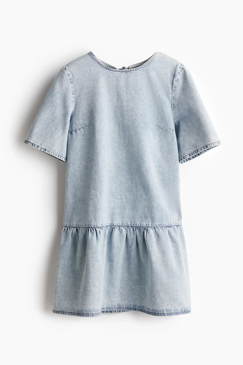 H&M Tie-detail denim dress
