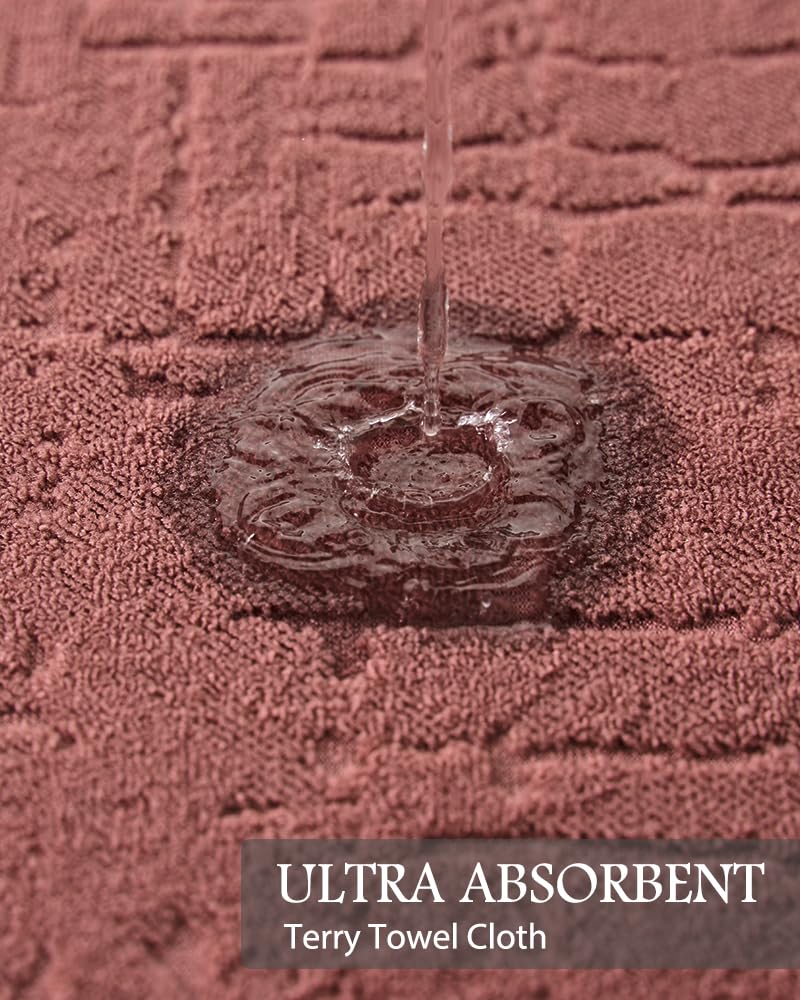 AMOAMI AMOAMI-Bath Mat-Super Absorbent Quick Dry Bathroom Floor Mats-Rubber Backing Washable Bath Mats for Bathroom Thin Bahtroom Rugs Fit Under Door-Bath Rug for in Fornt of Sink Bathtub Shower Room - Image 3