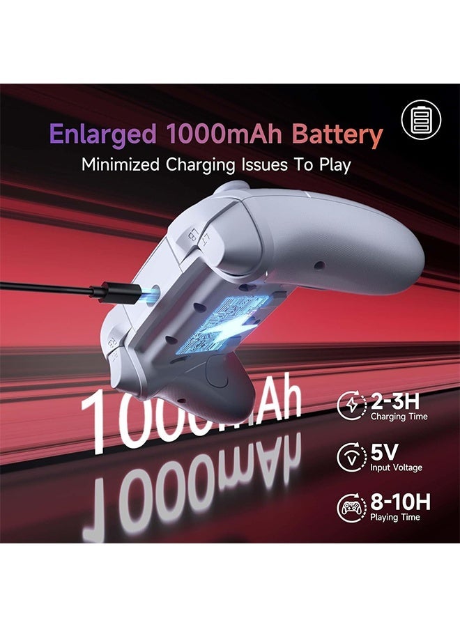 EasySMX X20 Wireless Gaming Controller with RGB Backlit, 2-Stage Hall Effect Stick, 1000Hz Polling Rate, 6-Axis Gyro on Multi-Platform, Mech Buttons- Compatible with PC/Switch/Steam/Android - Image 2