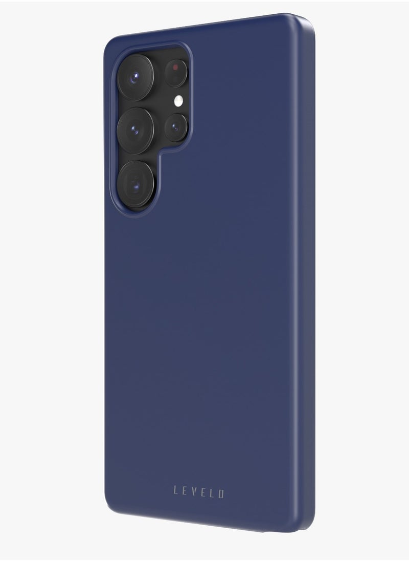 LEVELO - S25 Ultra Magsafe Case Iris Liquid Silicone / Impact-Resistant Corners / Scratch Resistance / Premium Quality / Drop and Damage Protecting / MagSafe Compatible Back Cover - Blue - Image 1