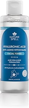 Nature Spell Witch Hazel Facial Toner with Hyaluronic Acid 200ml Aloe Vera Rose Water AlcoholFree Formula for All Skin Types Made in The UK - Image 1