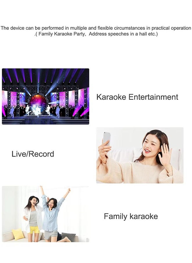 DUNISO - Karaoke Microphone, Wireless Bluetooth Microphone, Magic Sound Effects, Portable Handheld Devices, Compatible With All Smartphones, Children's And Adult Gift Toys, Blue Microphone - Image 1