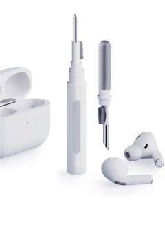ELTRAZONE Cleaner Kit for Airpods Pro 1 2 Multi-Function Cleaning Pen Soft Brush for Bluetooth Earphones Case, Wireless Earphones, Wireless Earbuds Cleaning Tools for Huawei Samsung MI Earbuds-White  - Image 1