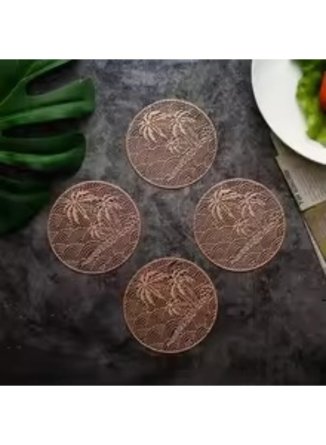 ناكسوس 6 قطع من مفارش الطاولة المقاومة للحرارة والمضادة للانزلاق المصنوعة من البلاستيك PVC المجوف لتزيين الطاولة للحفلات وحفلات الزفاف - Image 3