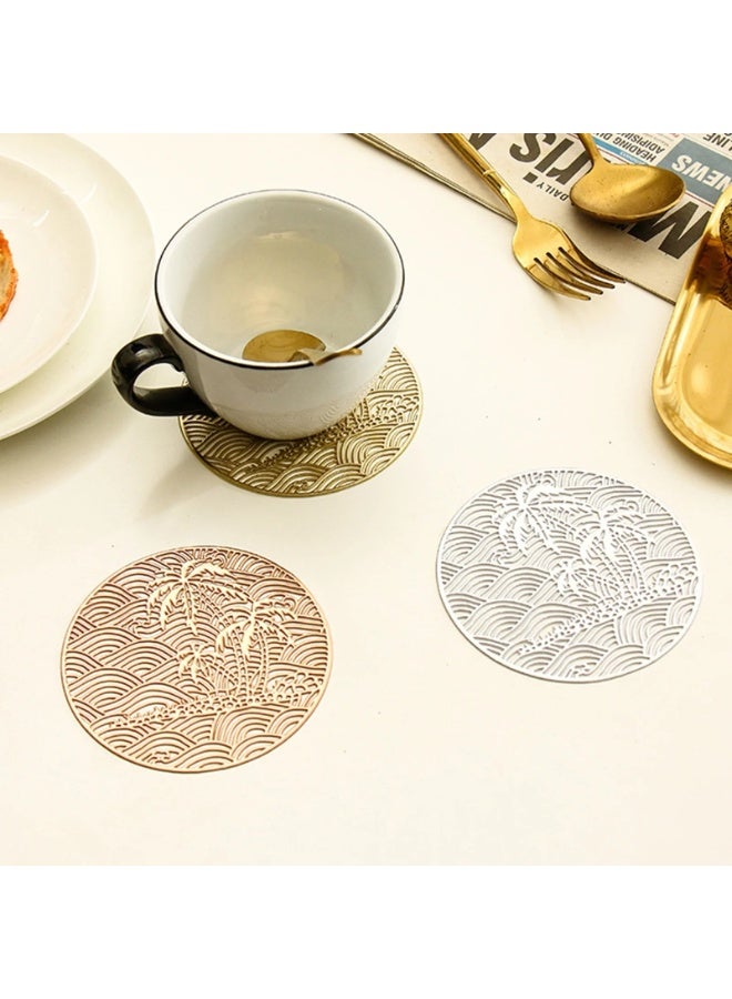 ناكسوس 6 قطع من مفارش الطاولة المقاومة للحرارة والمضادة للانزلاق المصنوعة من البلاستيك PVC المجوف لتزيين الطاولة للحفلات وحفلات الزفاف - Image 5