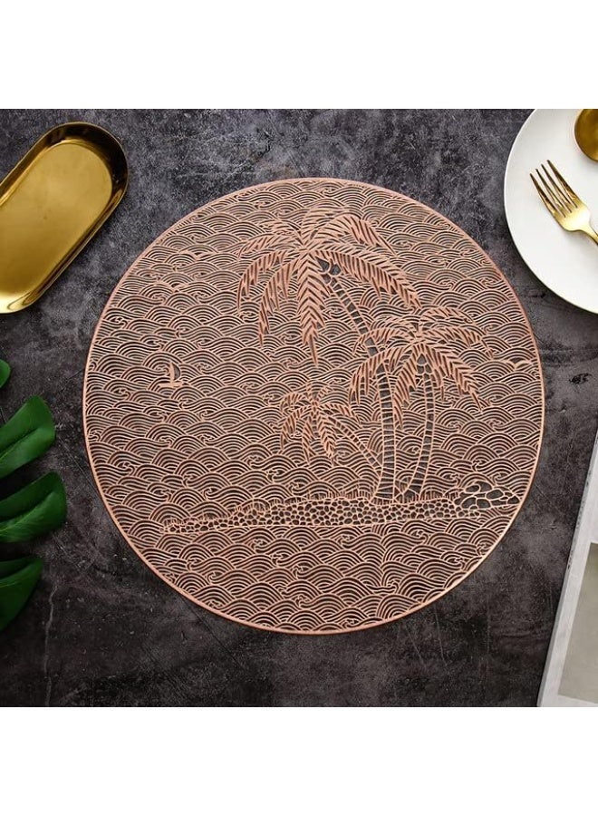 ناكسوس 6 قطع من مفارش الطاولة المقاومة للحرارة والمضادة للانزلاق المصنوعة من البلاستيك PVC المجوف لتزيين الطاولة للحفلات وحفلات الزفاف - Image 2