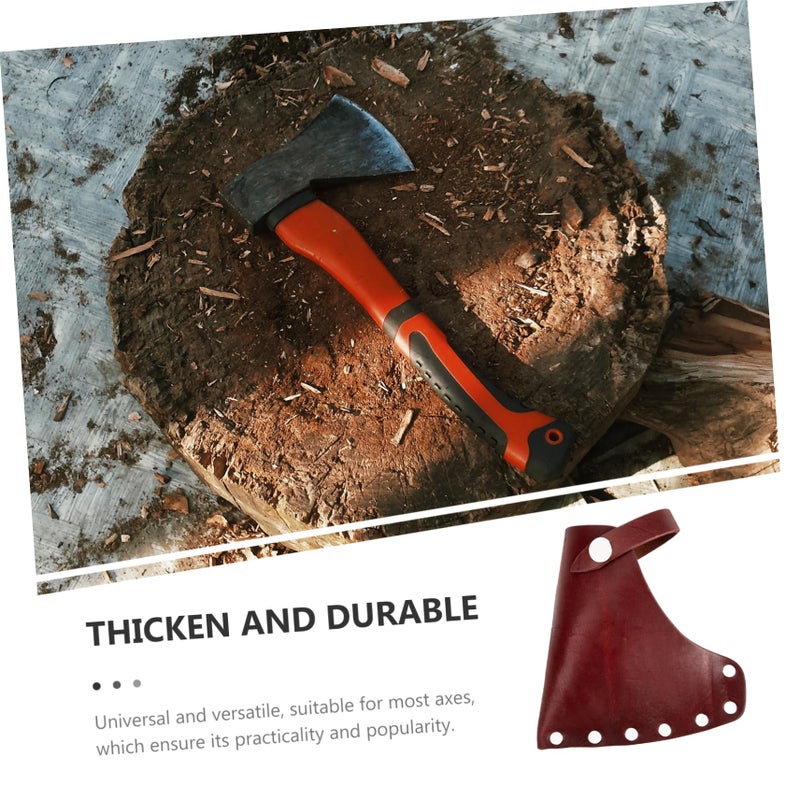 Camping Hatchet Cover Protective Case Genuine Leather Portable Axe Cover 1 Piece - Image 5