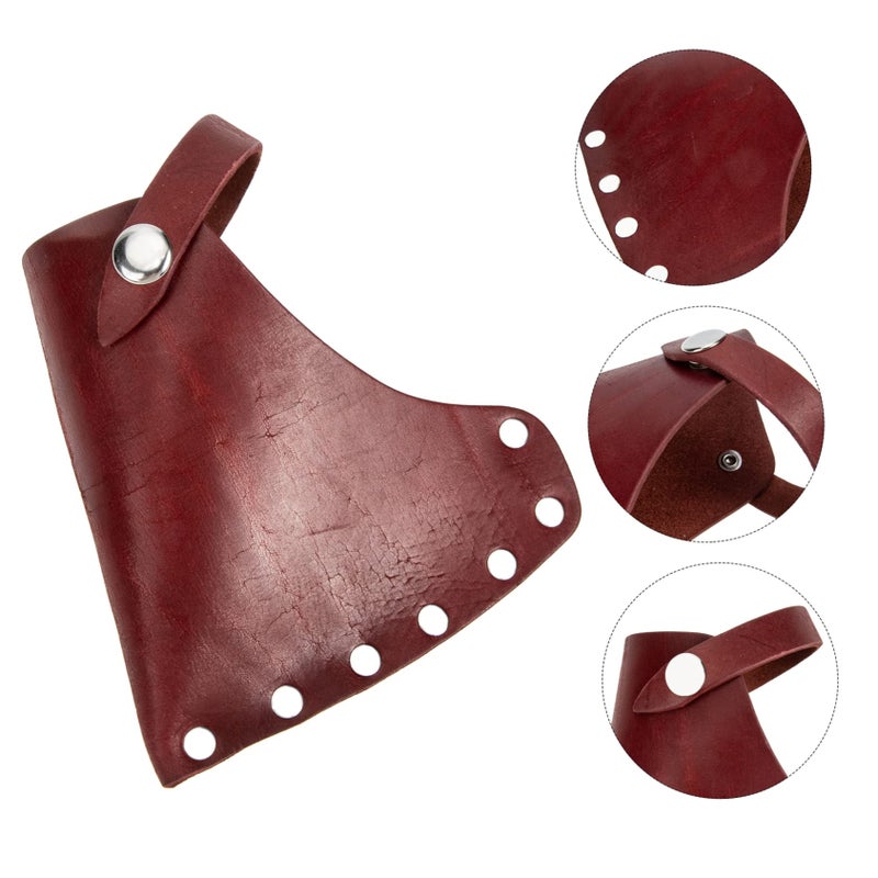 Camping Hatchet Cover Protective Case Genuine Leather Portable Axe Cover 1 Piece - Image 4