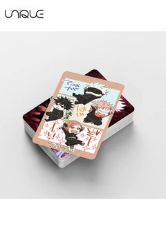 Unique 92 Pieces Jujutsu Kaisen Lomo Card - Laser Card - 60Pieces Double-sided LOMO Card - 30 Pcs Random stickers - HD Color Printed Collector Card Sticker - Photo card decoration for collector fans  - Image 3
