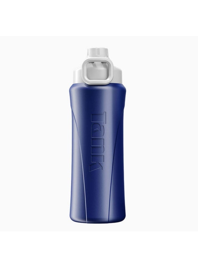 Tank Super Cool Mini, 650ml, Insulated Plastic Bottle, BPA Free, Leakproof - Dark Blue - Image 5