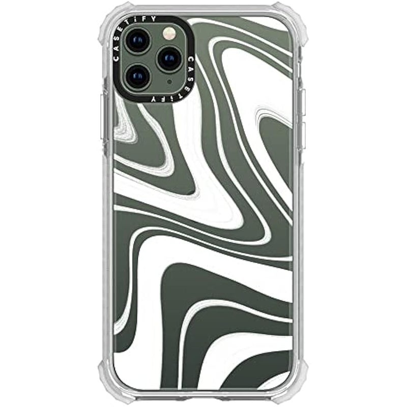 Casetify Ultra Impact iPhone 11 Pro Max Case 【9.8ft Drop Protection】 - Frosted Swirls - Clear - Image 2