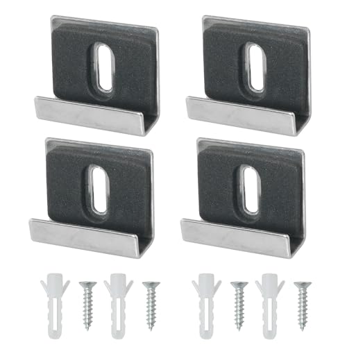 DGBRSM 4PCS Stainless Steel Large Heavy Duty Fixing Clip Kit - Wide Channel Mirror Hanger Kit for Wall Mount Frameless Mirror, Billboard Display, Tile Display - Image 1