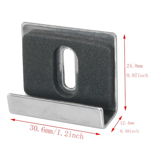 DGBRSM 4PCS Stainless Steel Large Heavy Duty Fixing Clip Kit - Wide Channel Mirror Hanger Kit for Wall Mount Frameless Mirror, Billboard Display, Tile Display - Image 2