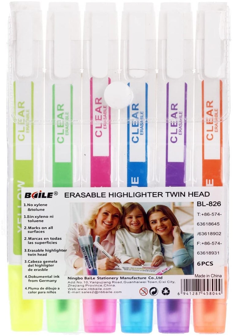 Baile Baile-Twin Head Highlighters, Set of 6 Colors  - Image 1