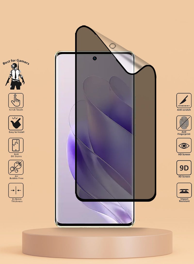 Techie Full Cover Matte Ceramic Privacy Screen Protector for Vivo V40 Pro / V40 Lite / Vivo V40 5G – Anti Fingerprint, Bubble Free Easy Installation - Image 2