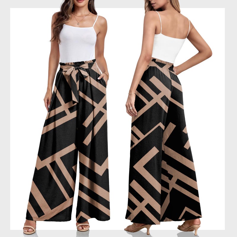 Lepunuo Wide Leg Pants for Women Work Business Casual High Waisted Dress Pants Flowy Trousers Office Medium - Image 5