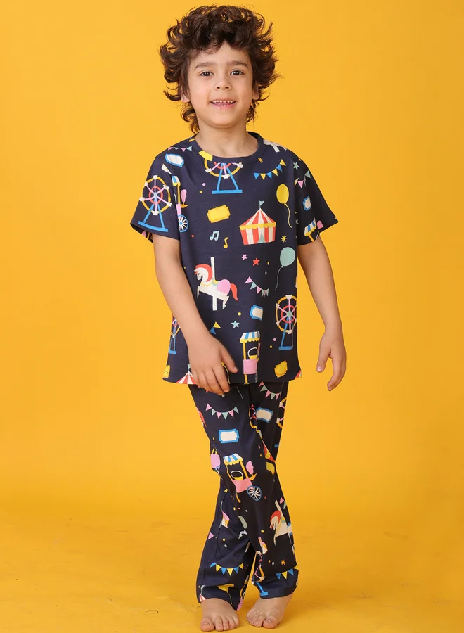 Anthrilo Anthrilo All-Over Print Dinosaur T-Shirt and Pyjama Set