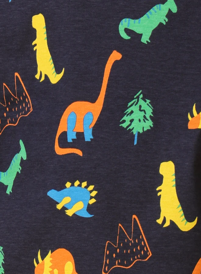 Anthrilo Anthrilo All-Over Print Dinosaur T-Shirt and Pyjama Set