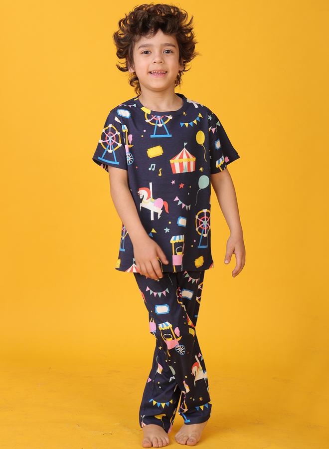 Anthrilo All-Over Print Dinosaur T-Shirt and Pyjama Set - Image 5