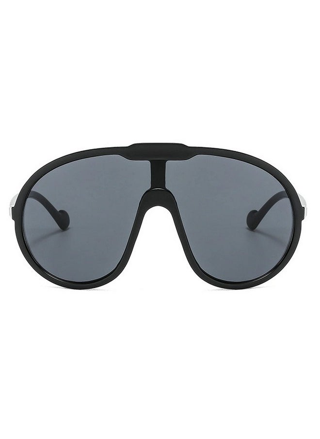 Mincl Oversized One Piece Sunglasses For Women Men Fashion Vintage Sun Glasses Punk Large Frame Eyewear Uv400 Shield Goggles (Black M)  - Image 1